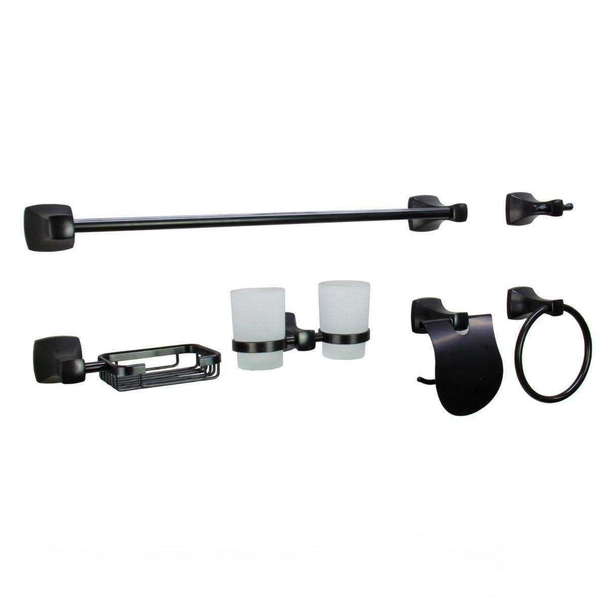 Набор аксессуаров для ванной 7 предметов хром