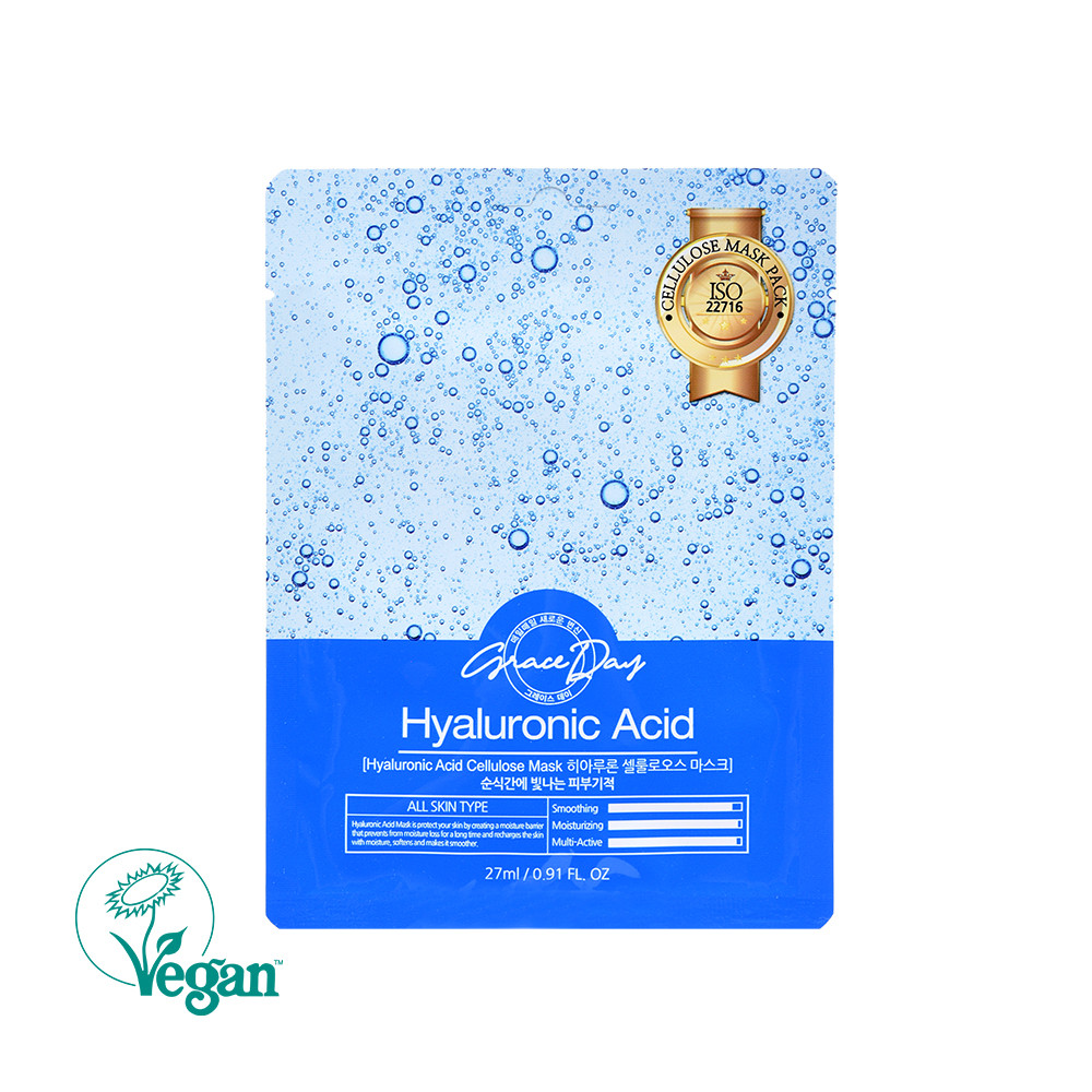 Тканевая маска для лица GRACEDAY HYALURONIC ACID CELLULOSE MASK Гиалуроновая кислота 27 мл