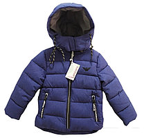 Куртка демисезонная для мальчиков от 3 до 10 лет, темно-синяя.