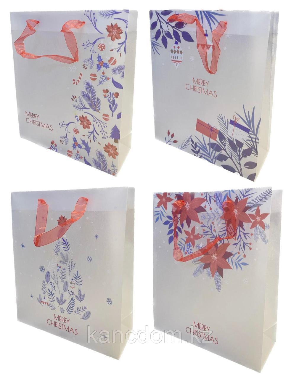 Пакет пластиковый вертикальный "White Christmas", 32*26,5*9,9см JL-LPD0017