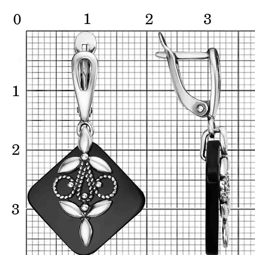 Серьги из серебра стекло ювелирное собственной огранки Красная Пресня 33614360 - фото 2 - id-p113832267