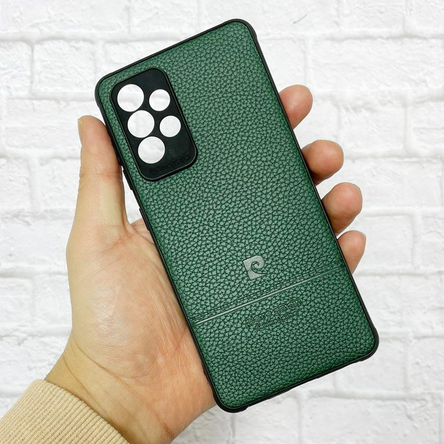 Чехол силиконовый на телефон Samsung Galaxy A52 зеленая под кожу - фото 1 - id-p113823790