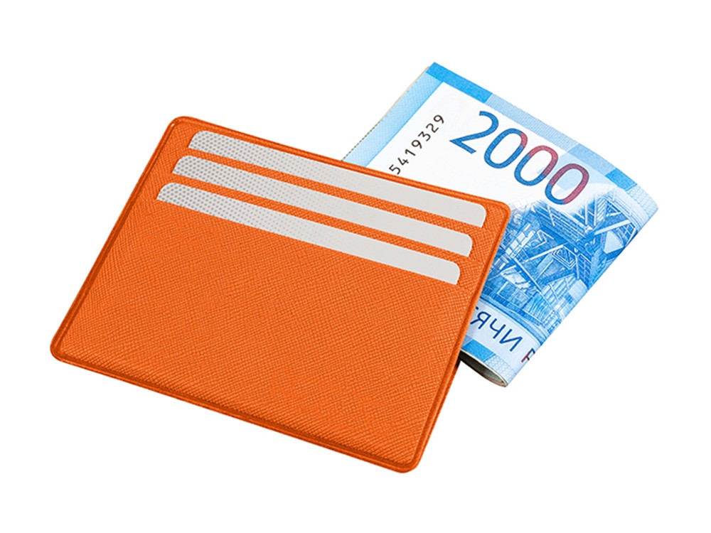 Картхолдер для денег и шести пластиковых карт Favor, оранжевый - фото 2 - id-p113833503