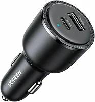 Автомобильное зарядное устройство QC3.0, PD, 63W, (USB-C+USB-A) CD239 (90645) UGREEN