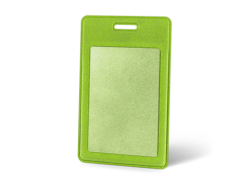 Вертикальный карман из экокожи для карты Favor, зеленое яблоко - фото 1 - id-p113833523