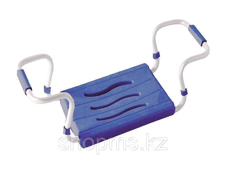 Сиденье для ванной 36*26 см (тёмно-синее), стальной каркас 42,5-65 см, нагрузка- до 120 кг M-KV03-13