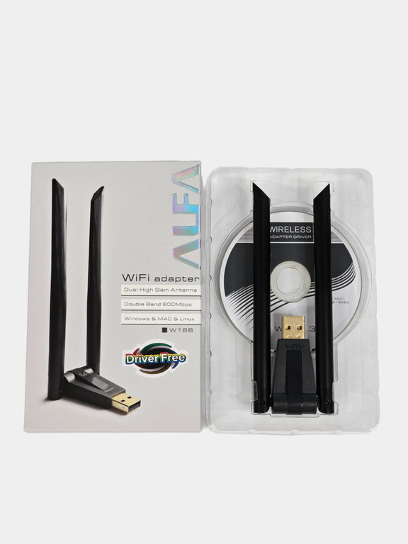 Усиленный двух диапазонный USB Wi-Fi адаптер для компьютеров/ноутбуков, W166 - фото 5 - id-p113836130