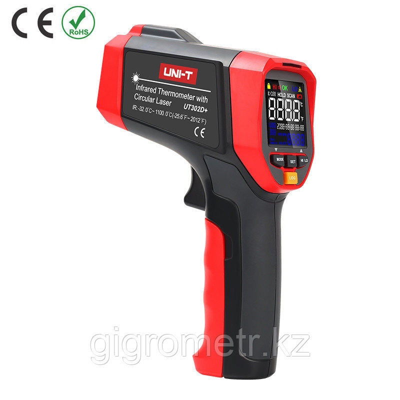 UT302D+  Инфракрасный пирометр  UNI-T,  (-32 ~ +1100°С).  В реестре СИ РК.