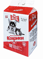 DR.ALEX Пеленки-коврики для животных (45 * 60 см), 30 шт.