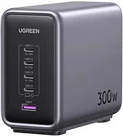 Зарядное устройство на 4xUSB C+1xUSB, 300W, QC4.0/PD3.1, Gan X CD333 (90903B) UGREEN