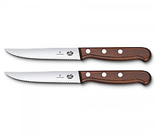 Набор кухонных ножей VICTORINOX WOOD STEAK SERRATED SET #5.1230.12G (12 см)