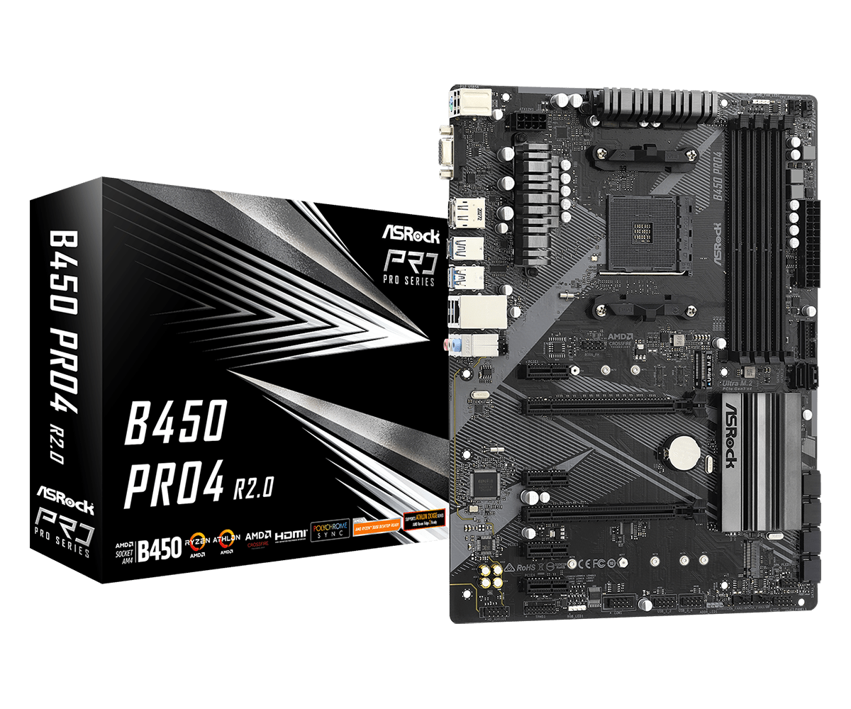 Материнская плата ASRock B450 PRO4 R2.0