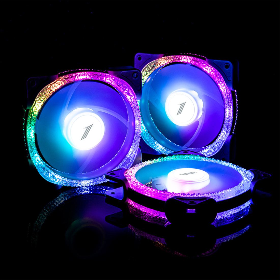 Комплект кулеров для кейса  1STPLAYER  FIREMOON M1-D COMBO Черный, фото 1