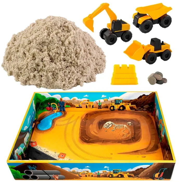 Игрушка Космический песок Стройка с песочницей 1.5 кг - фото 2 - id-p113843118