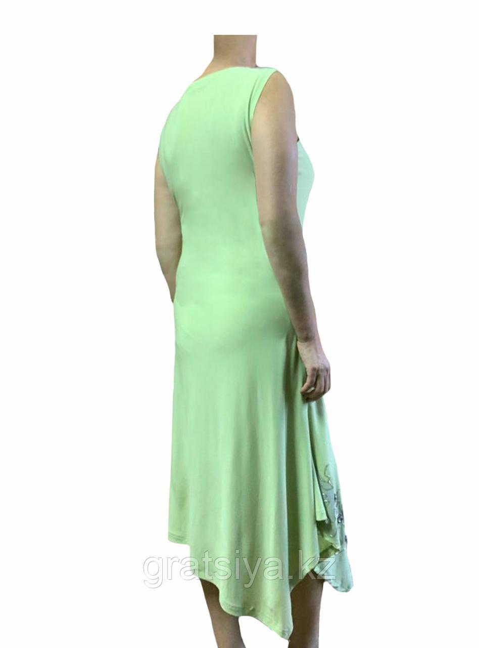Женское Летнее Полуоблегающее Платье Асимметрия Макси - фото 4 - id-p100441722