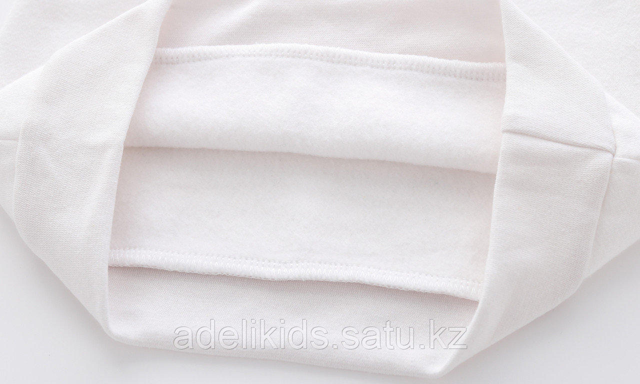 Детский белый свитшот из утепленного футера для девочки от 4х до 11ти лет - фото 4 - id-p113843938