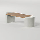 Уличная скамейка Bench 13 без спинки из композитного мрамора, фото 2