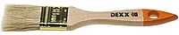 DEXX 38 мм, 1,5 натуральная щетина, деревянная ручка, флейцевая, Плоская кисть (0100-038)