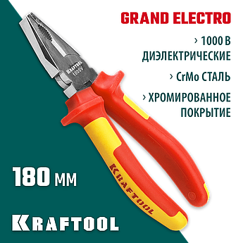KRAFTOOL Electro-Kraft 180 мм, Хромированные плоскогубцы (2202-1-18)