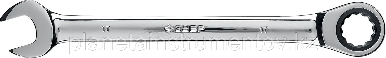 ЗУБР 17 мм, Комбинированный трещоточный гаечный ключ, Профессионал (27074-17) - фото 2 - id-p113289521