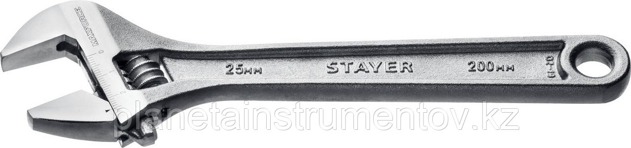 STAYER MAX-Force, 200 / 25 мм, Разводной ключ (2725-20) - фото 1 - id-p113289631