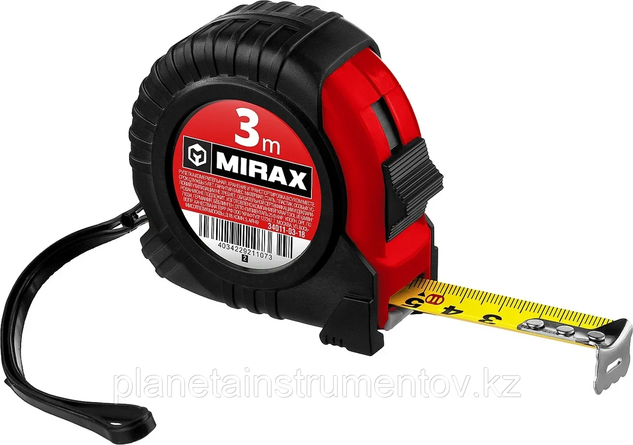 MIRAX Rubber 3м х 18мм, Рулетка (34011-03-18)