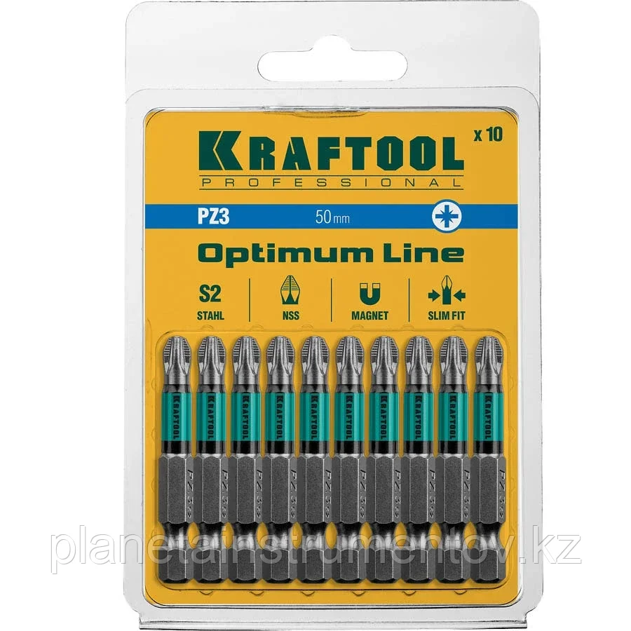 KRAFTOOL OPTIMUM PZ 3, 50 мм, 10 шт, Биты (26124-3-50-10) - фото 4 - id-p113288955