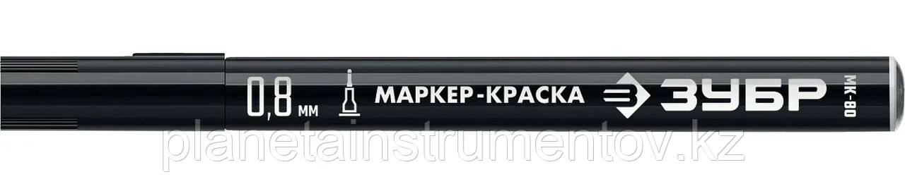 ЗУБР МК-80 0.8 мм, черный, экстратонкий маркер-краска, ПРОФЕССИОНАЛ (06324-2) - фото 4 - id-p113294165