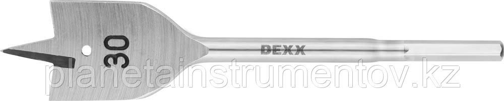 DEXX 30x152мм, сверло перовое по дереву, шестигранный хвостовик