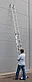 СИБИН, 10 ступеней, со стабилизатором, алюминиевая, Двухсекционная лестница (38823-10), фото 3