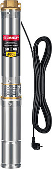 ЗУБР 550 Вт, 40 м напор, скважинный центробежный насос, корпус из нержавеющей стали (НСЦ-100-40)