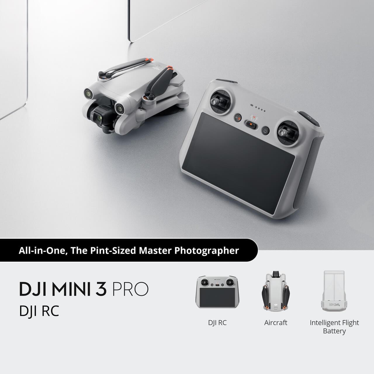 Дроны DJI Mini 3 Pro RC - фото 1 - id-p113811219