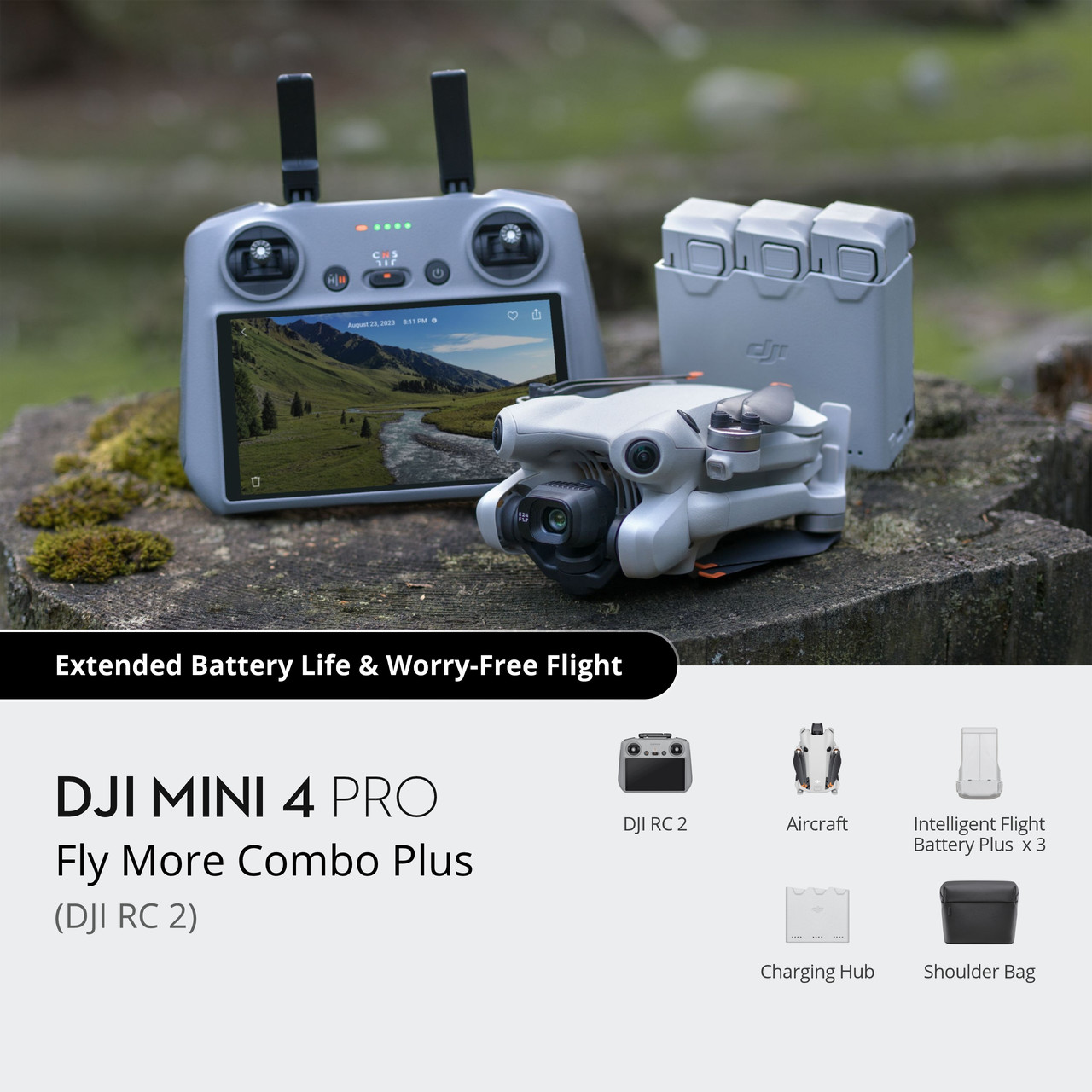 Дрон DJI Mini 4 Pro Fly More Combo Plus (DJI RC 2) (GL) - фото 1 - id-p113811051