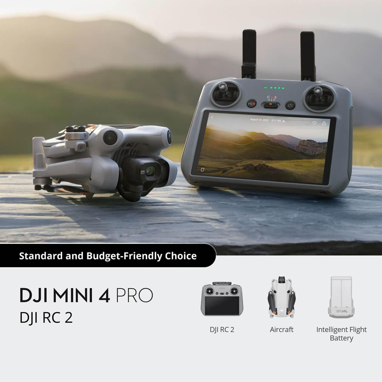 Дрон DJI Mini 4 Pro (DJI RC 2) (GL) - фото 1 - id-p113811017