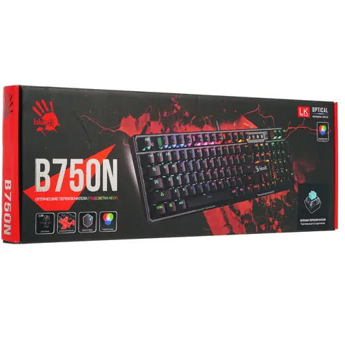 Клавиатура проводная A4Tech Bloody B750N (B750N Destiny) черный - фото 2 - id-p113838014