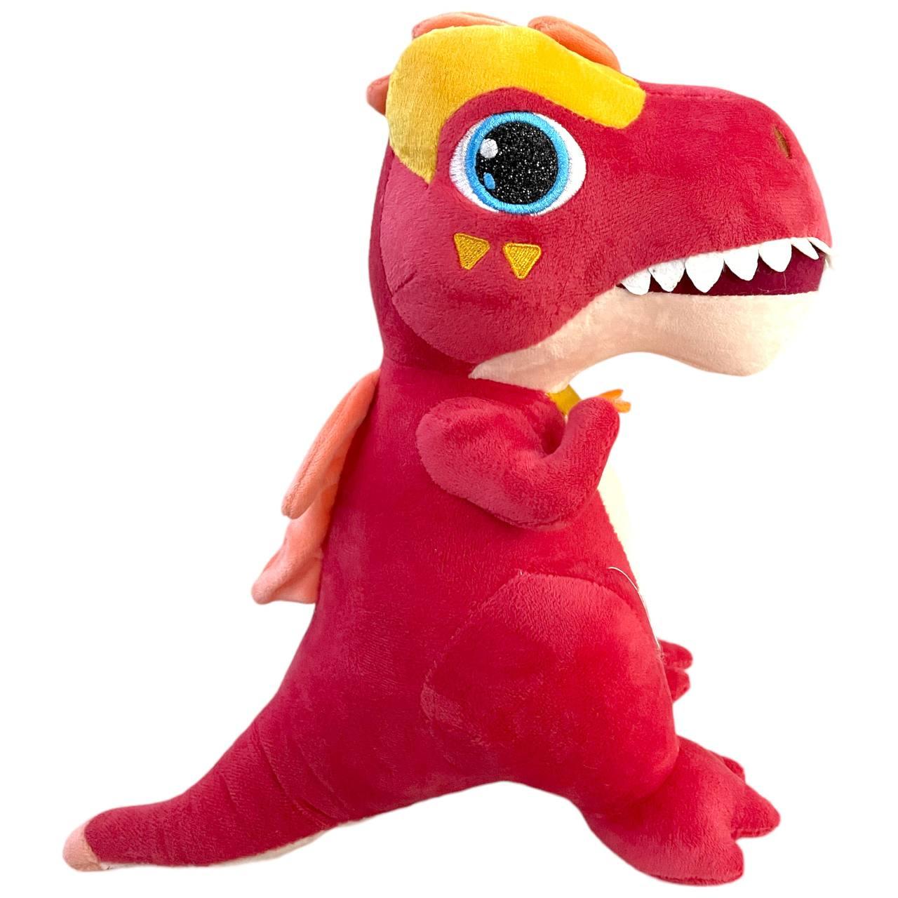 30см Динозавр красный с большими глазами (качественный)