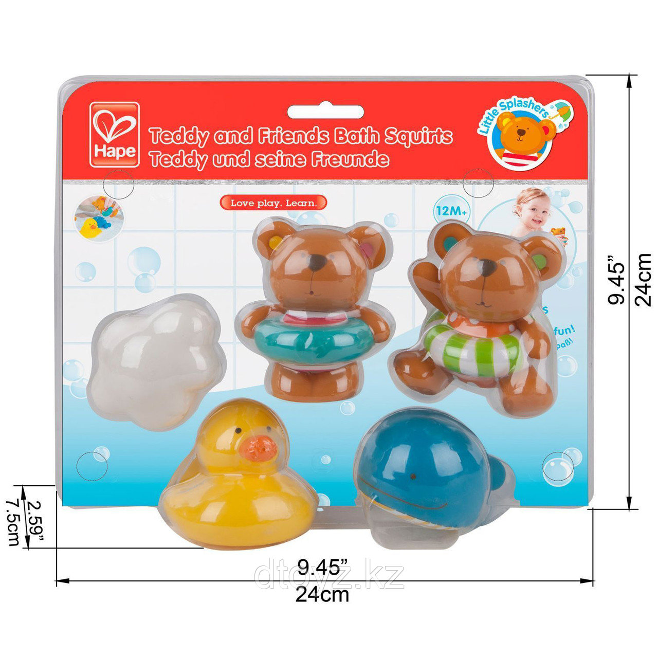 Hape Набор для купания Тедди и его друзья 0201 - фото 2 - id-p113846806