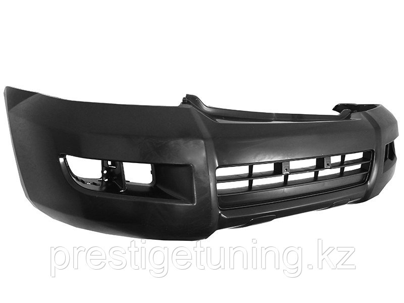 Передний бампер на Land Cruiser Prado 120 2003-09 без дырок под омыватели (Оригинал)