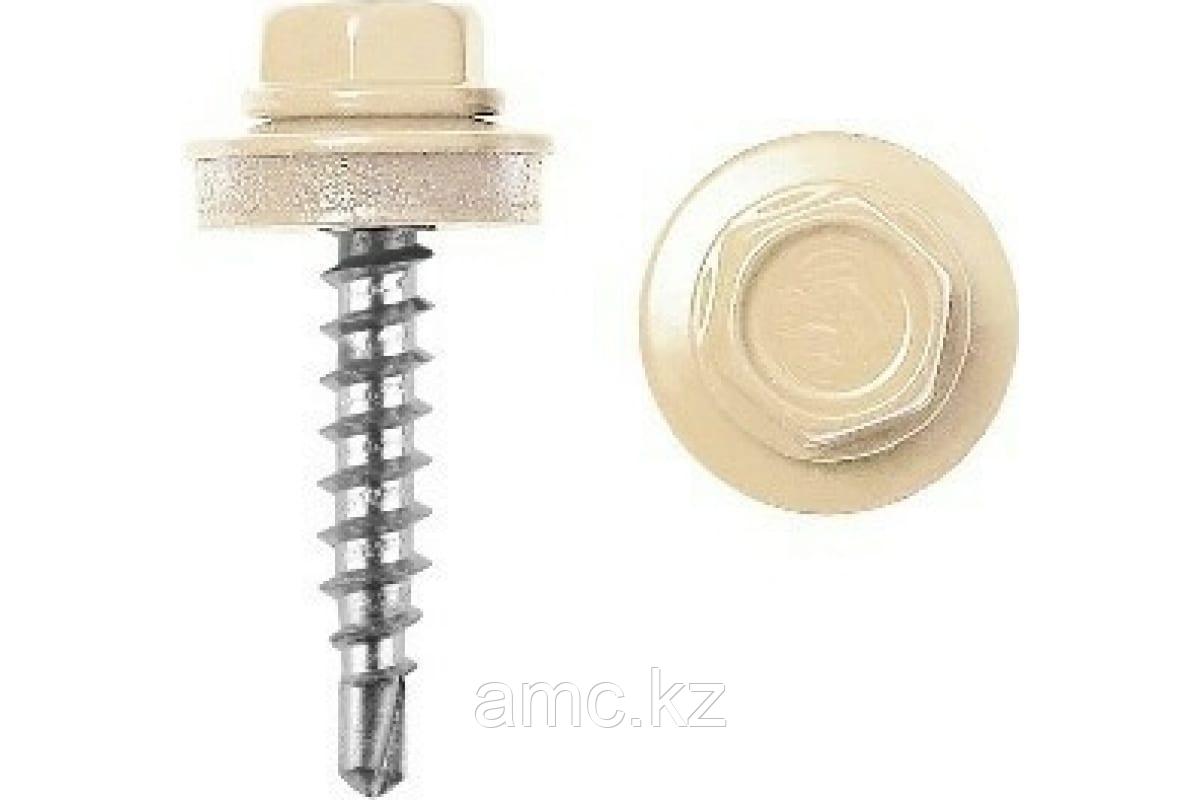 Шуруп кровельный окрашенный 4.8*50 RAL1014 (100 шт) Слоновая кость