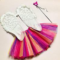 Крылья Ангела с палочкой и юбка разноцветная