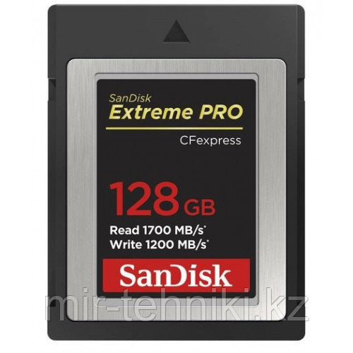 Карта памяти SanDisk 128GB Extreme PRO CFexpress Card Type B - фото 1 - id-p113848625