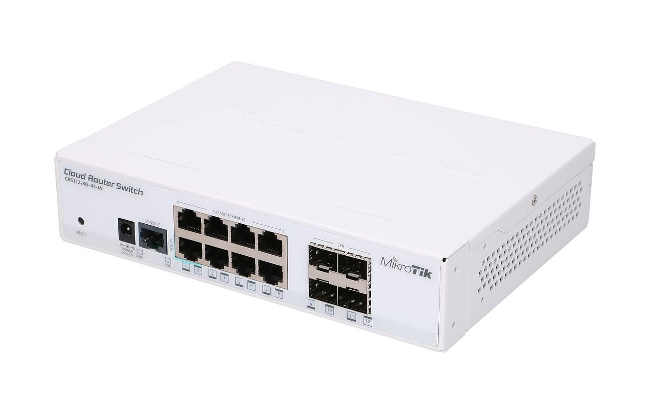 Коммутатор MikroTik CRS112-8G-4S-IN