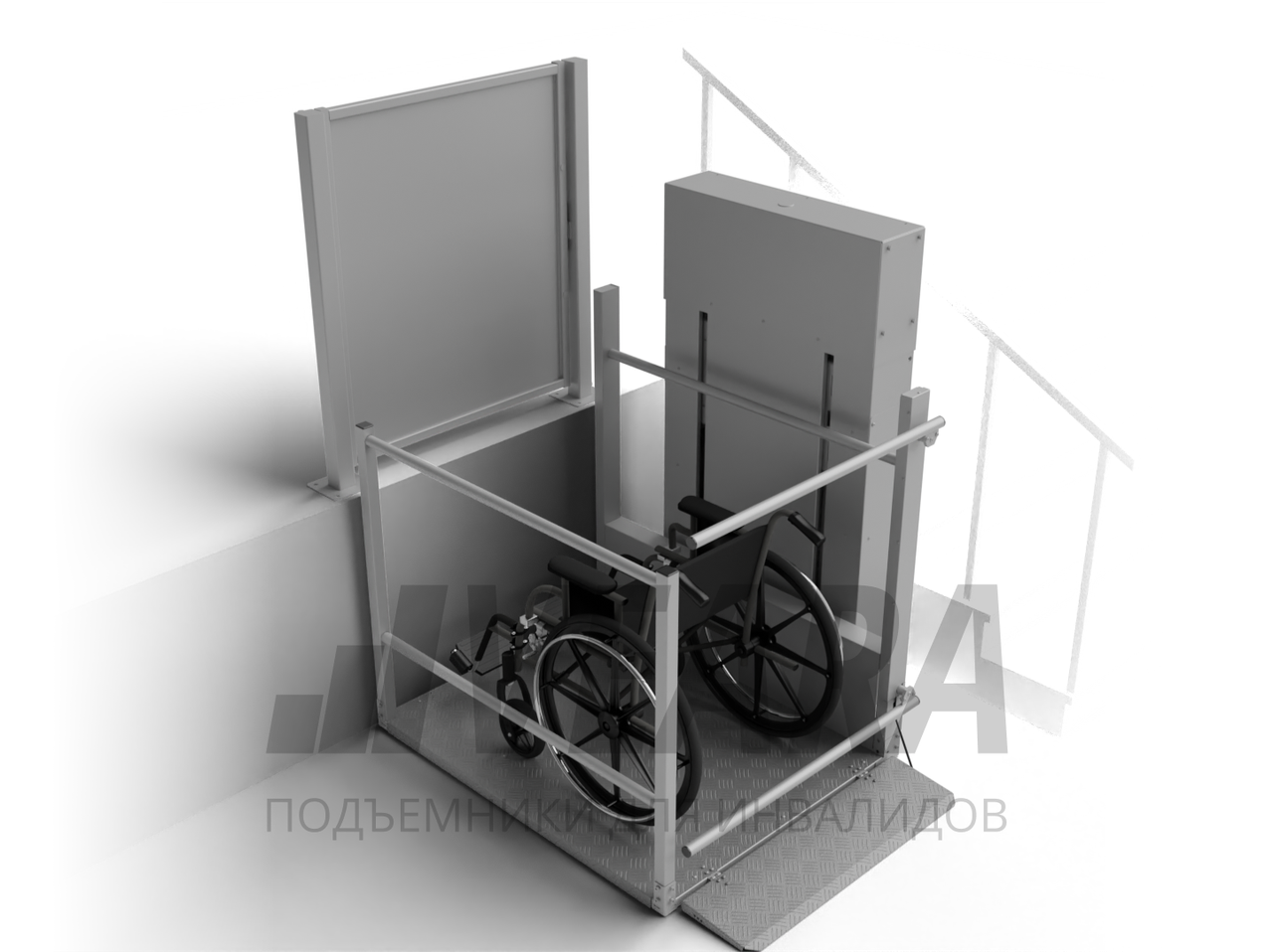 Вертикальная платформа-подъемник для инвалидов Veara Лайт Плюс - фото 4 - id-p113850011