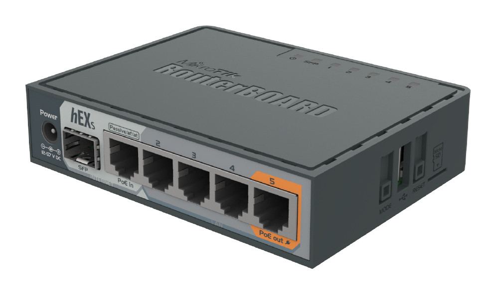 Маршрутизатор MikroTik hEX S RB760iGS - фото 1 - id-p113850074