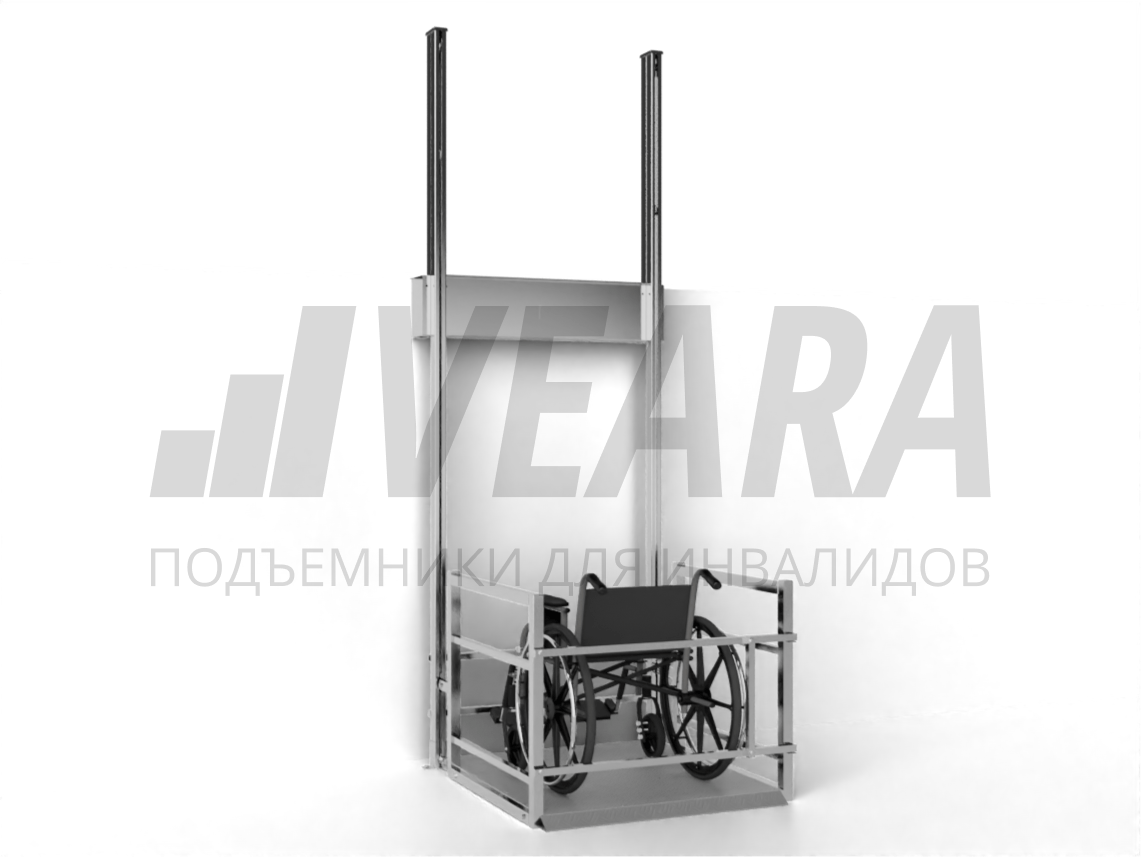 Вертикальная платформа - подъемник для инвалидов ПТУ-001 из нержавеющей стали - фото 1 - id-p113850355