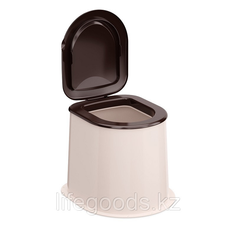 Унитаз - стульчак для дачного туалета пластиковый (бежевый), М6373 - фото 1 - id-p52407286