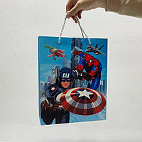 Подарочный пакет Супергерои Марвел 32*26*10 см