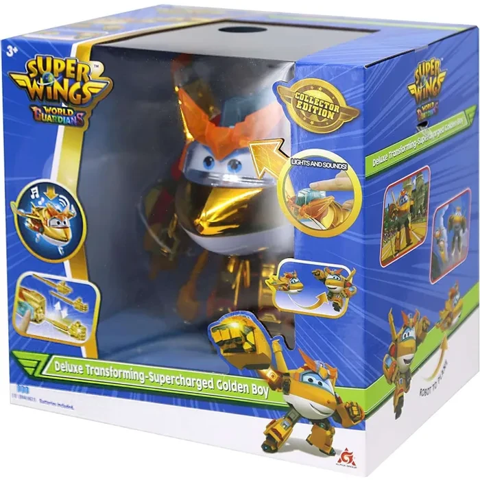 Трансформер Super Wings Супер заряженный Голден бой Делюкс