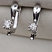 Золотые серьги с бриллиантами 0,62Ct SI1/I, 0.10Ct VS1/I, фото 4