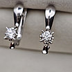 Золотые серьги с бриллиантами 0,62Ct SI1/I, 0.10Ct VS1/I, фото 7